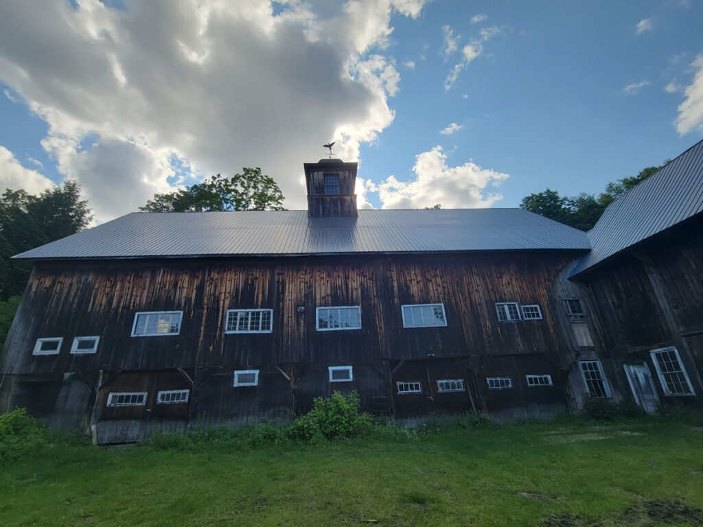 Before restoration of exterior with new roof installed.